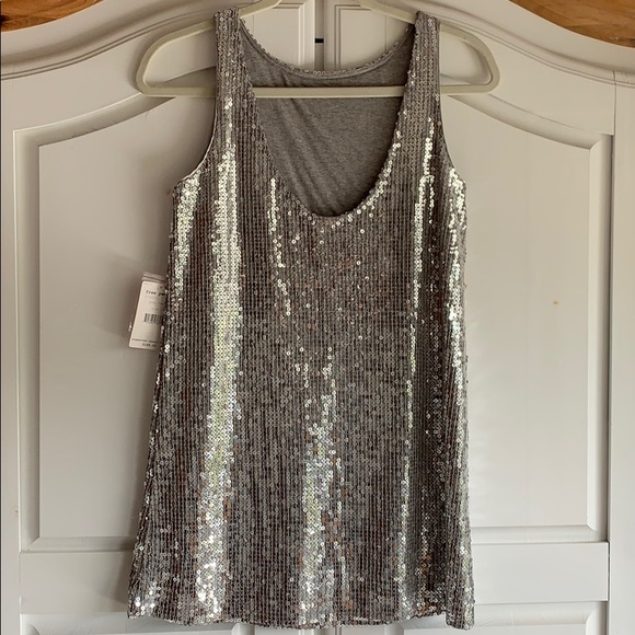 Free People silver tunic mini NWT size 0 - Picture 5 of 5